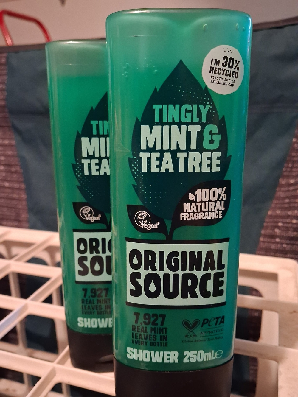 Two Bottles Of Original Source Tingly Mint & Tea Tree Shower Gel - Green